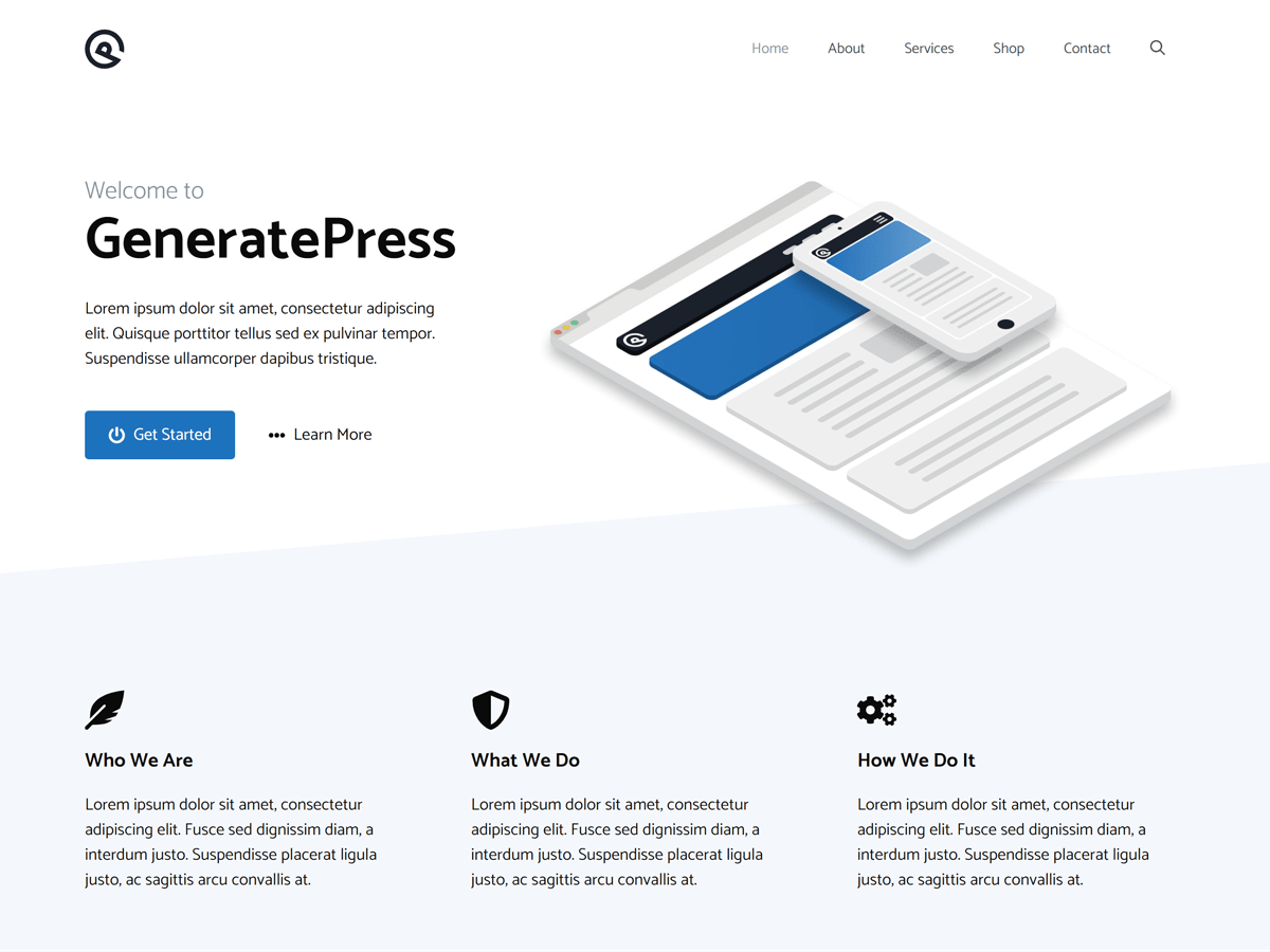 GeneratePress Tema Ekran Görüntüsü